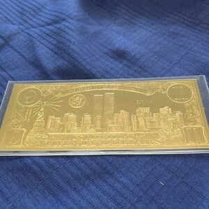 9-11 commemorative gold certificate